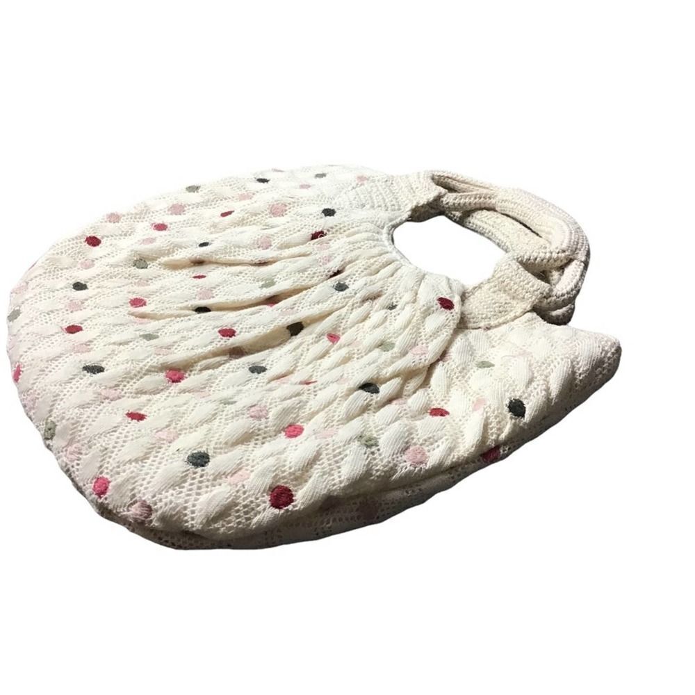 Zara Polka Dot Knit Shopper Cotton Tote - Picture 3 of 10